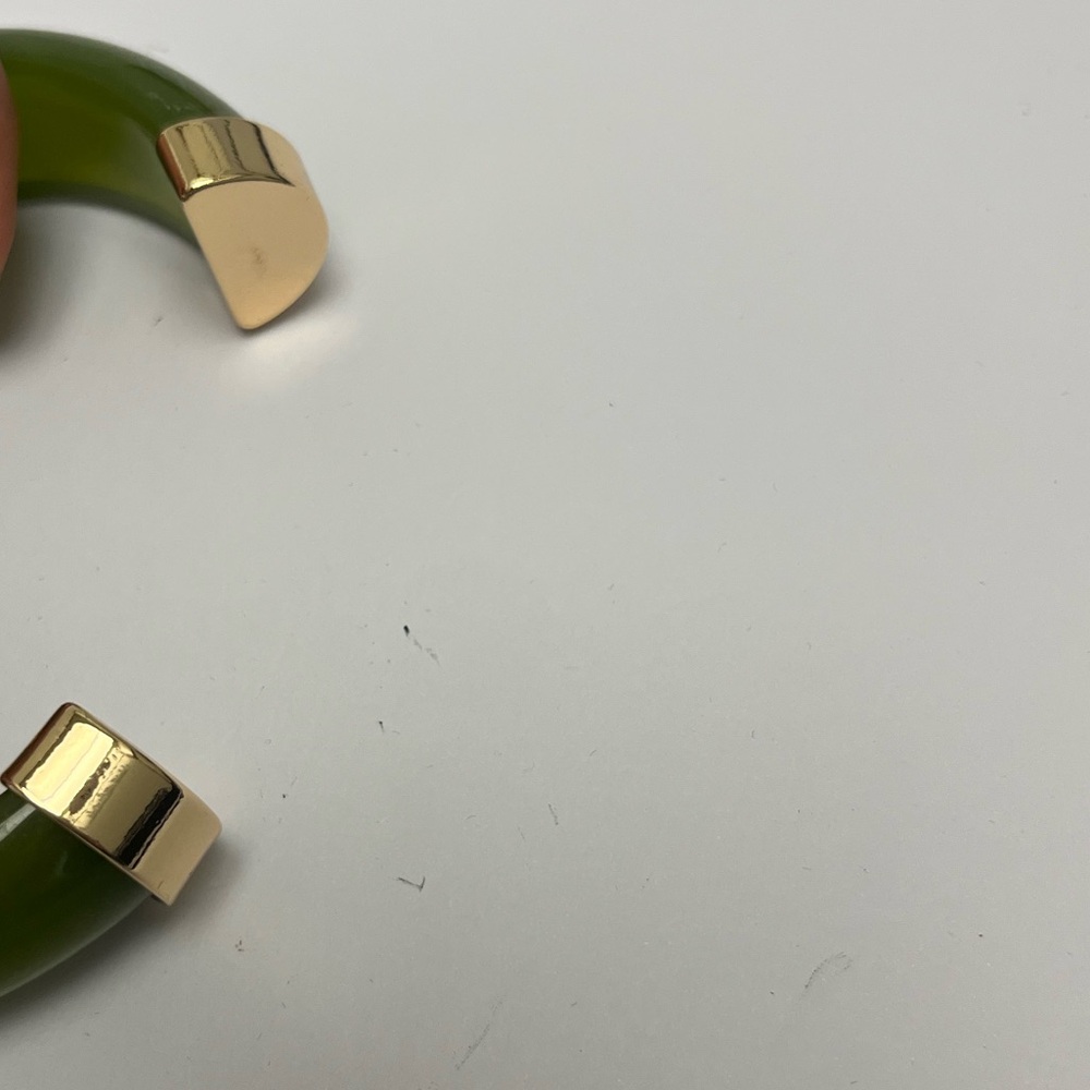 NWT ⚜️🫒⚜️ Piper K Gorgeous Olive green Bangle Bracelet - Picture 7 of 9